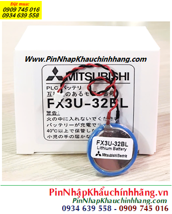 Mitsubishi FX3U-32BL; Pin nuôi nguồn Mitsubishi FX3U-32BL lithium 3v, X.xứ NHẬT